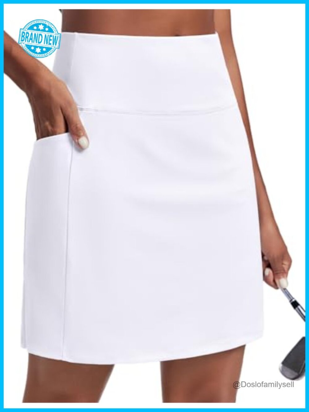 Knee Length Skorts with Pockets UPF 50+ Golf Skirt